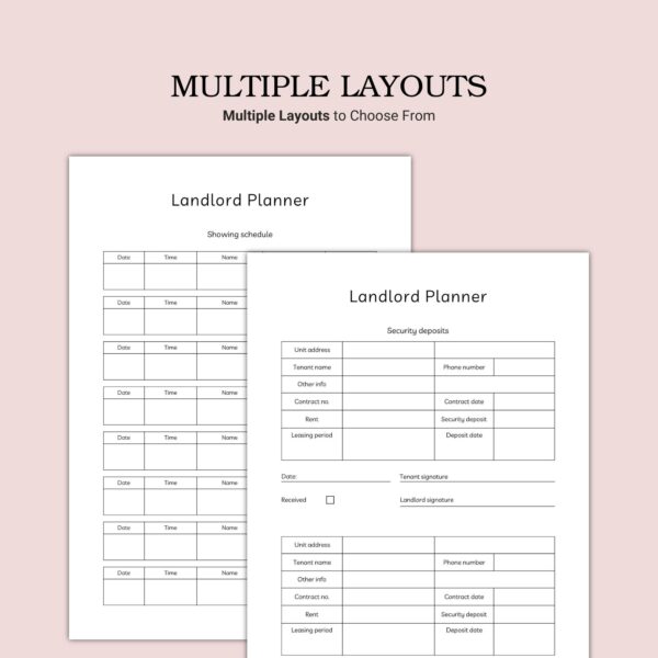 Printable Landlord Planner Template - Image 3