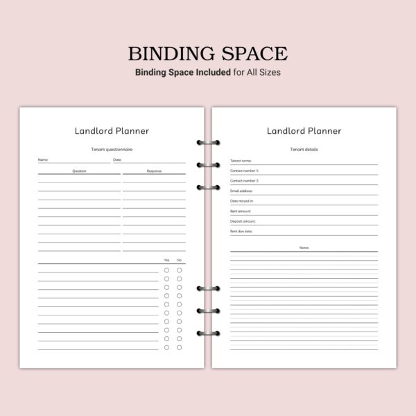 Printable Landlord Planner Template - Image 4
