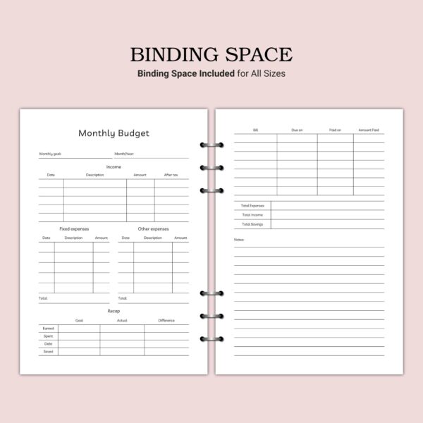 Printable Monthly Budget Template - Image 6