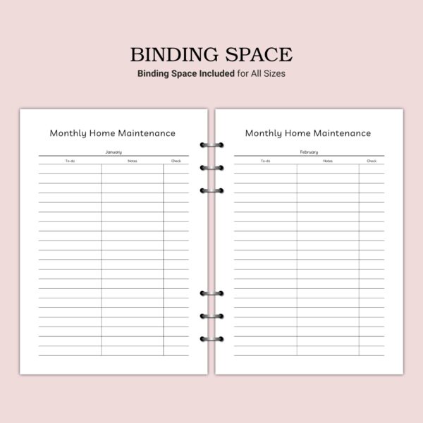 Printable Monthly Home Maintenance Template - Image 4