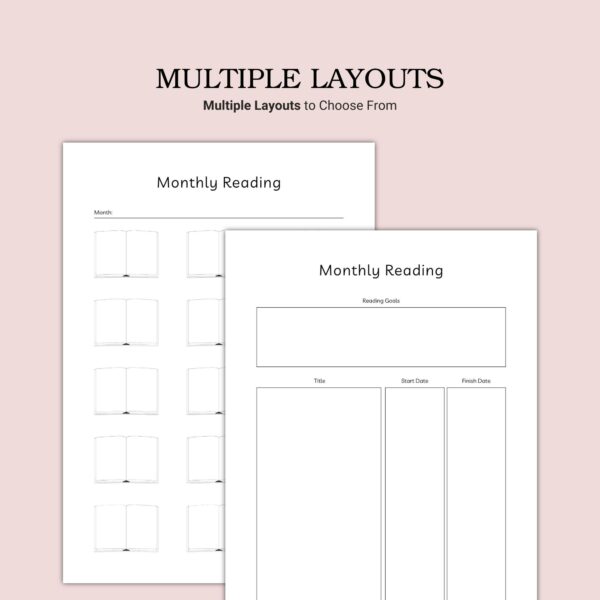 Printable Monthly Reading Template - Image 2