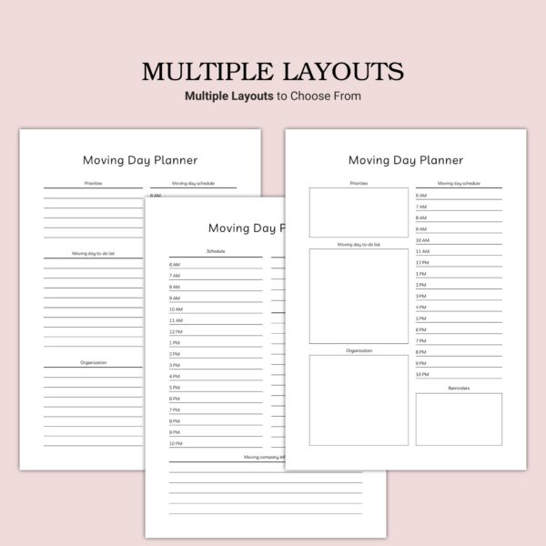 Printable Moving Day Planner Template - Image 2