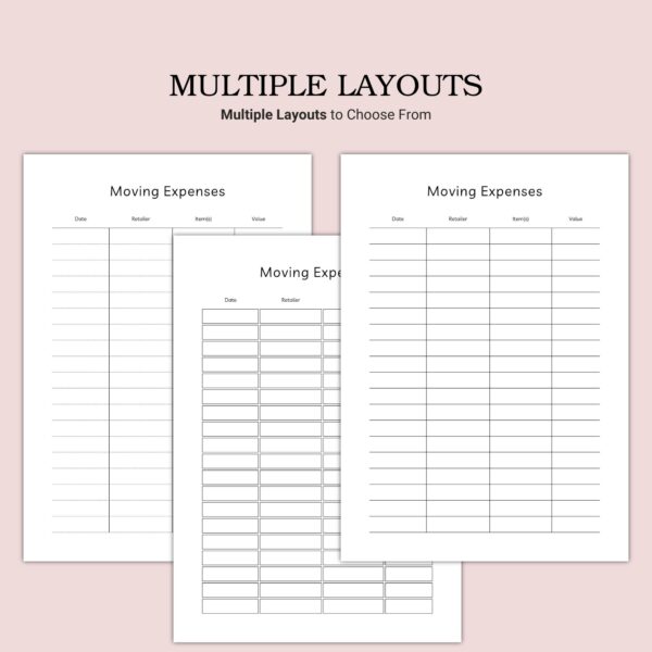 Printable Moving Expenses Template - Image 4