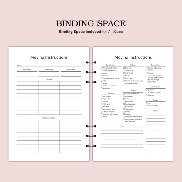 Printable Moving Instructions Template - Image 4