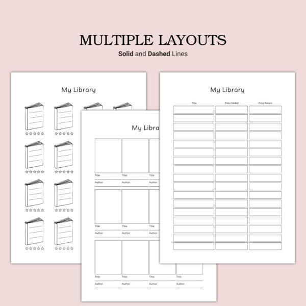 Printable My Library Template - Image 2