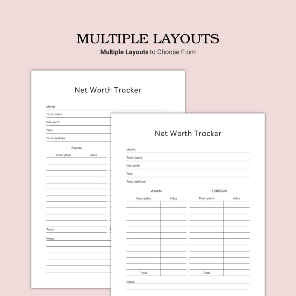 Printable Net Worth Tracker Template - Image 2