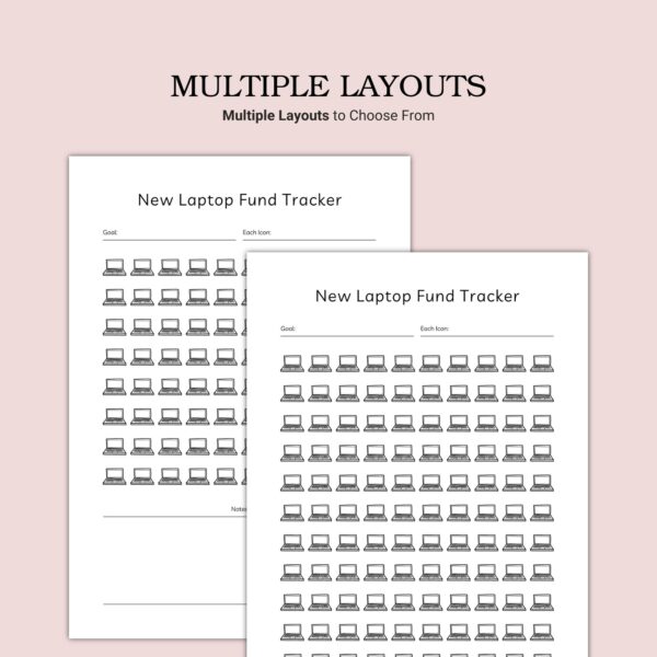 Printable New Laptop Fund Tracker Template - Image 2