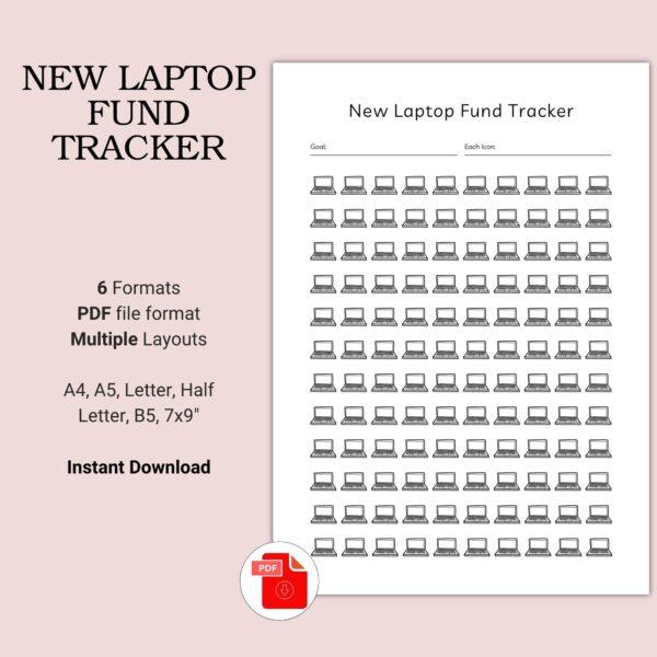 Printable New Laptop Fund Tracker Template