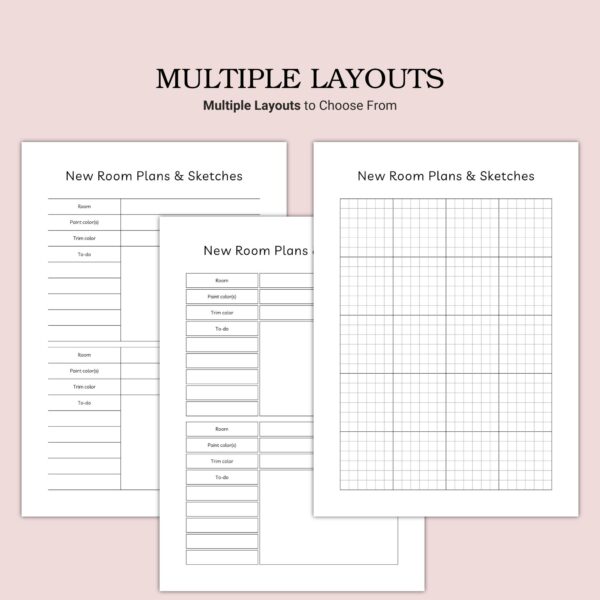 Printable New Room Plans & Sketches Template - Image 3