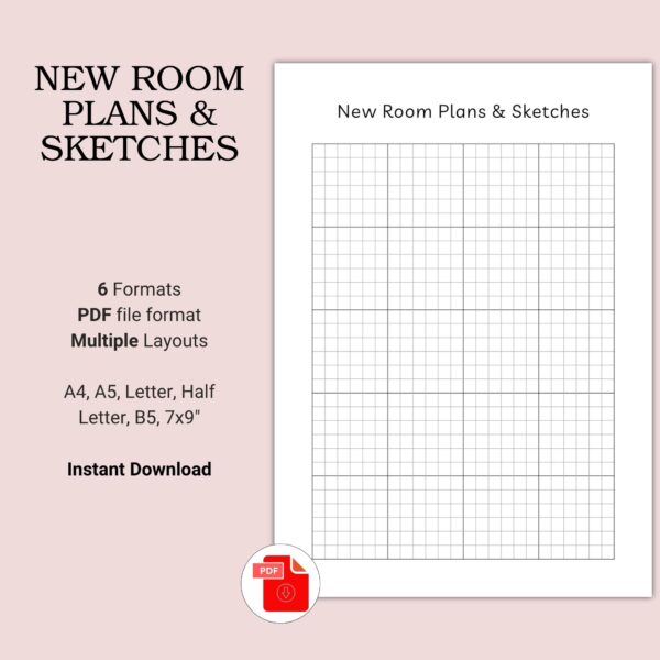 Printable New Room Plans & Sketches Template
