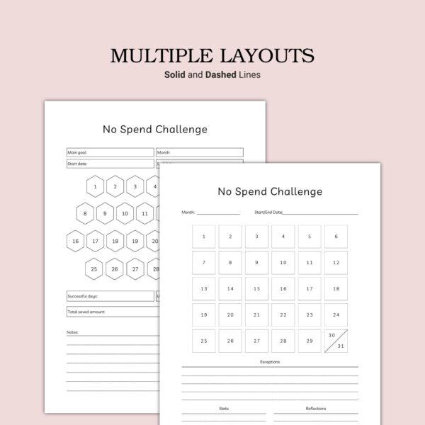 Printable No Spend Challenge Template - Image 5