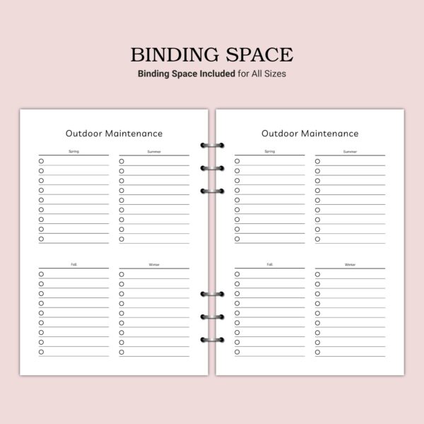 Printable Outdoor Maintenance Template - Image 4