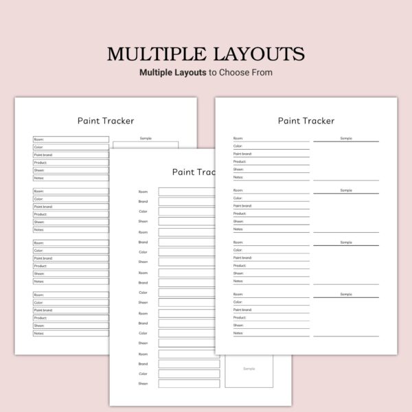Printable Paint Tracker Template - Image 2