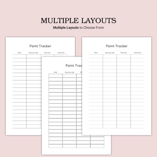 Printable Paint Tracker Template - Image 3