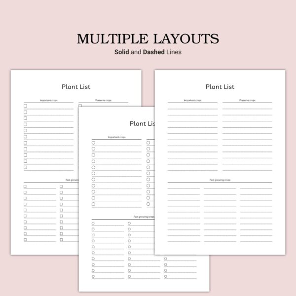 Printable Plant List Template - Image 3