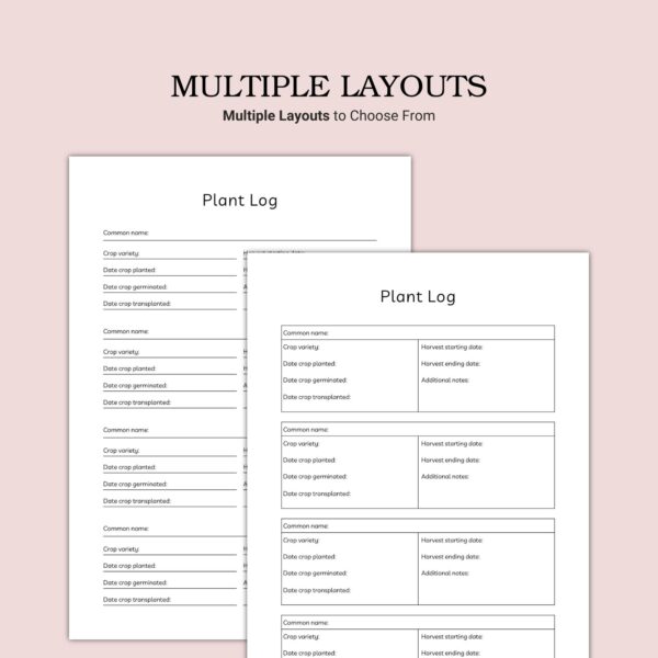 Printable Plant Log Template - Image 2