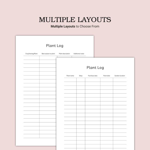 Printable Plant Log Template - Image 6