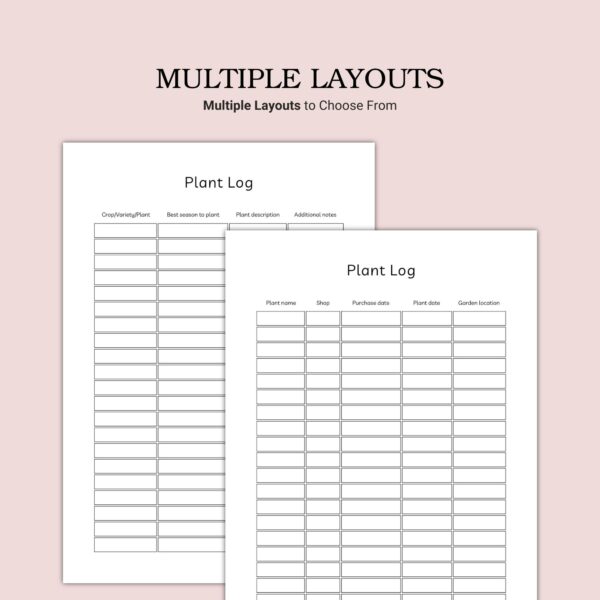 Printable Plant Log Template - Image 5