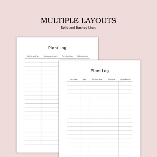 Printable Plant Log Template - Image 4