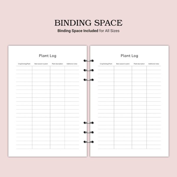 Printable Plant Log Template - Image 3