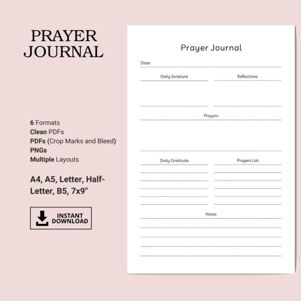 Printable Prayer Journal Template