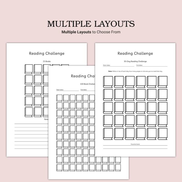 Printable Reading Challenge Template - Image 3