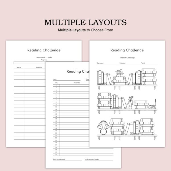 Printable Reading Challenge Template - Image 4