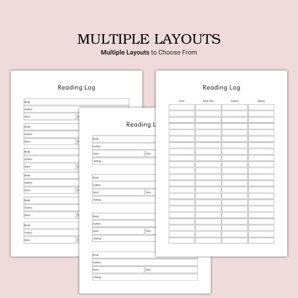 Printable Reading Log Template - Image 4