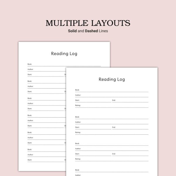 Printable Reading Log Template - Image 5