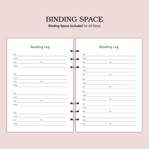 Printable Reading Log Template - Image 7