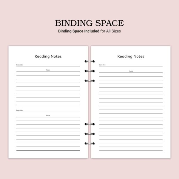 Printable Reading Notes Template - Image 7
