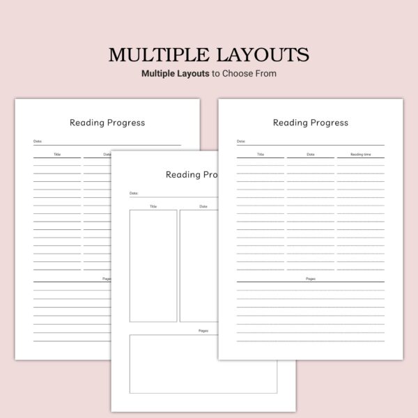 Printable Reading Progress Template - Image 2