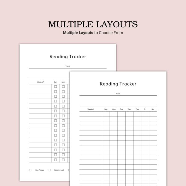 Printable Reading Tracker Template - Image 2