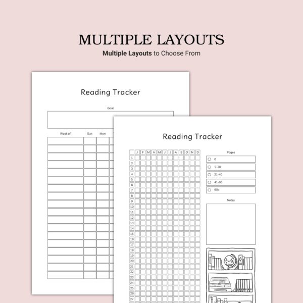 Printable Reading Tracker Template - Image 3