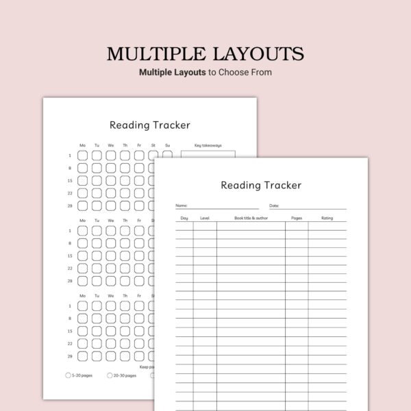 Printable Reading Tracker Template - Image 4