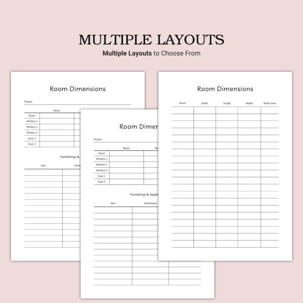 Printable Room Dimensions Template - Image 2