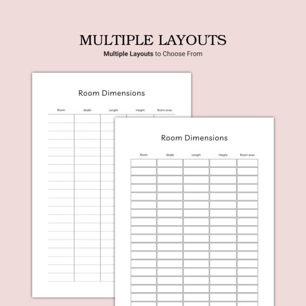 Printable Room Dimensions Template - Image 3