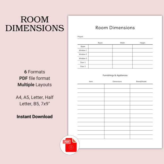 Printable Room Dimensions Template