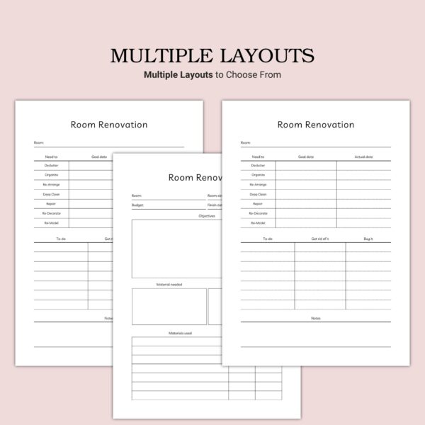 Printable Room Renovation Template - Image 2