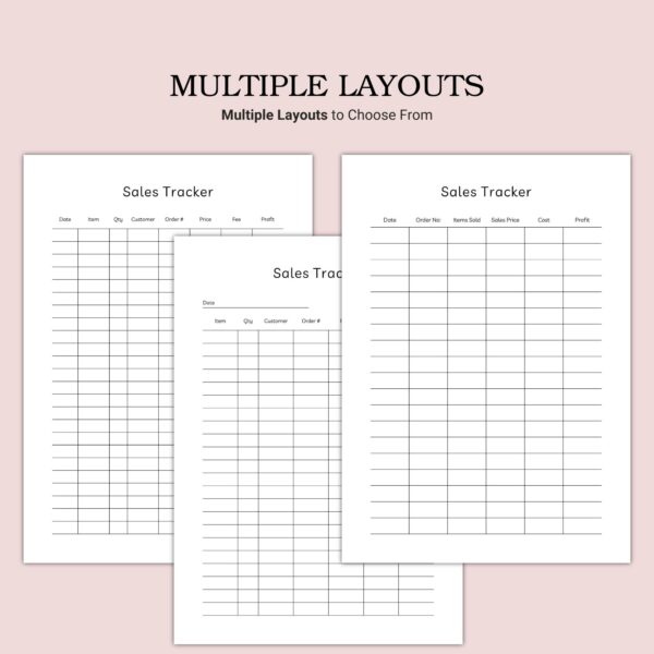 Printable Sales Tracker Template - Image 2