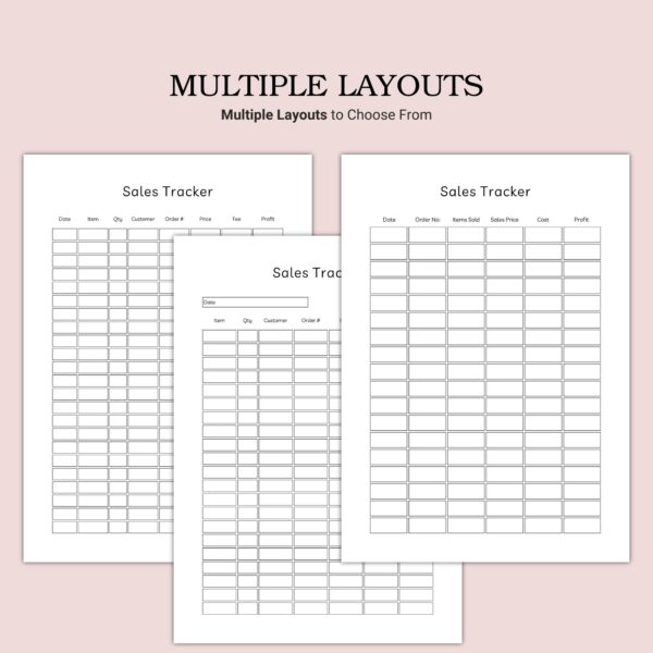 Printable Sales Tracker Template - Image 3