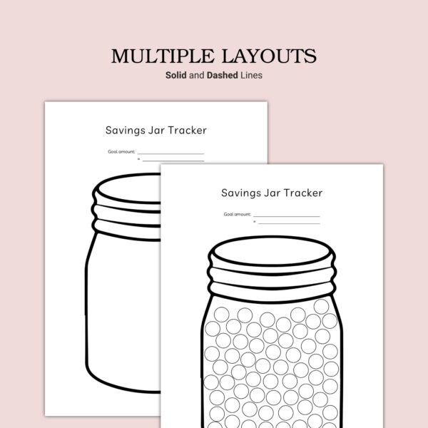 Printable Savings Jar Tracker Template - Image 2