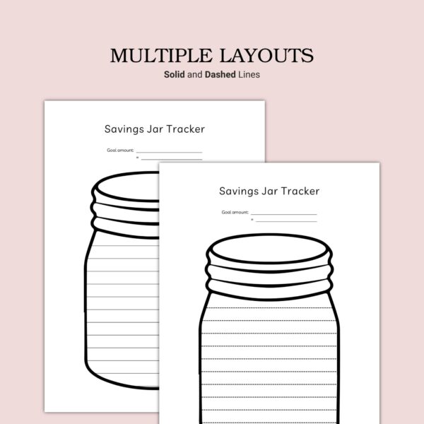 Printable Savings Jar Tracker Template - Image 3