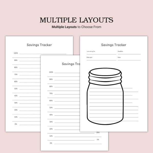 Printable Savings Tracker Template - Image 2