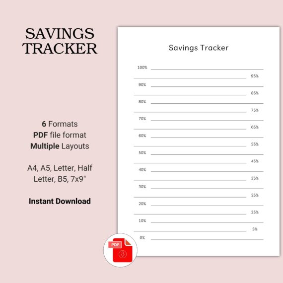 Printable Savings Tracker Template