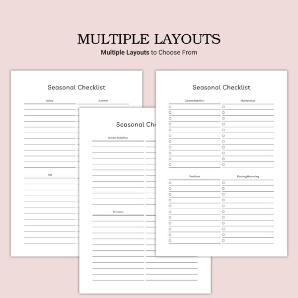 Printable Seasonal Checklist Template - Image 2