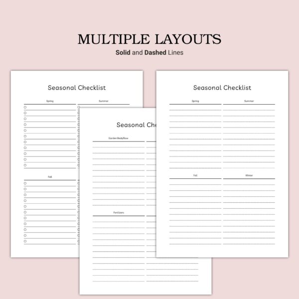 Printable Seasonal Checklist Template - Image 3