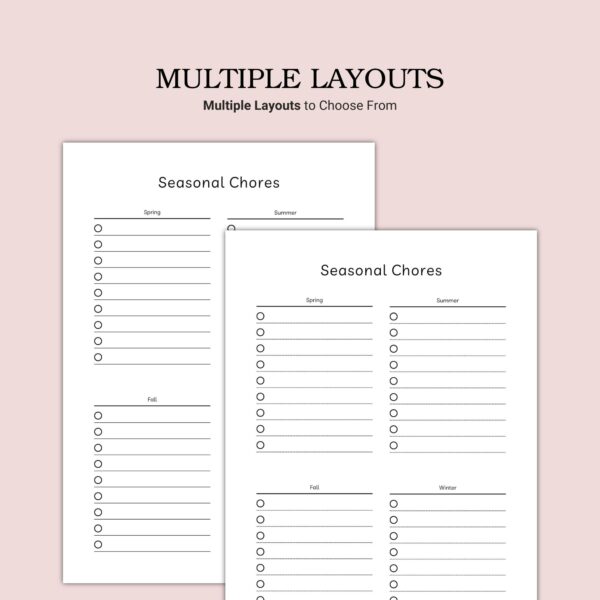 Printable Seasonal Chores Template - Image 3