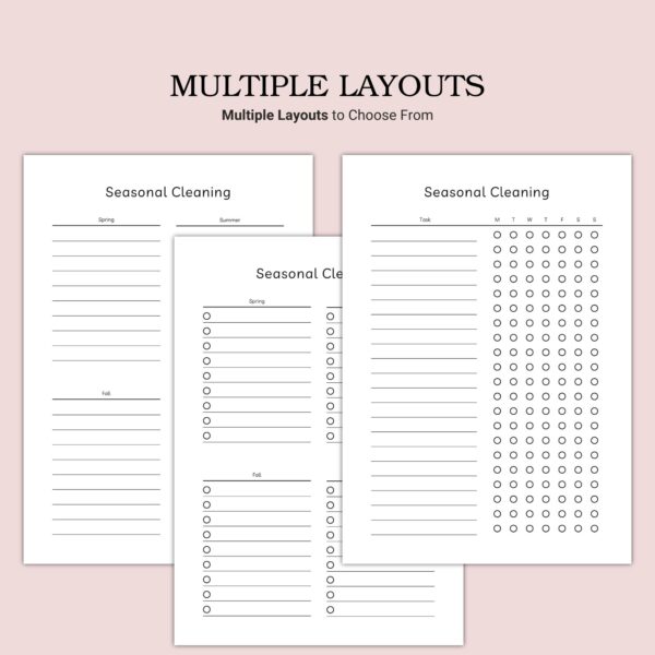 Printable Seasonal Cleaning Template - Image 2