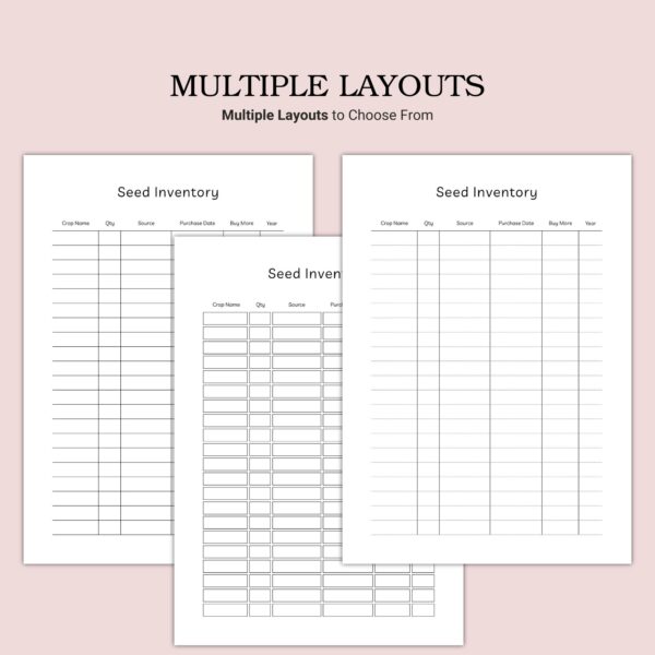 Printable Seed Inventory Template - Image 2